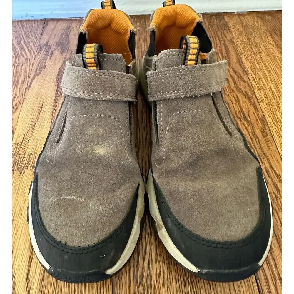 Merrell Kids Brown and Orange Slip-On Hiking Shoes